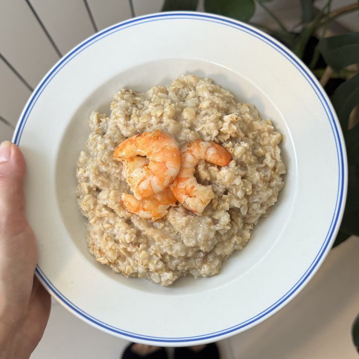 Перловка с креветками